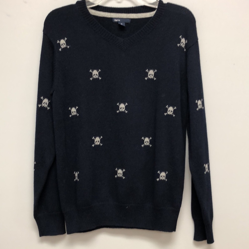 Gap Kids v neck skull sweater
